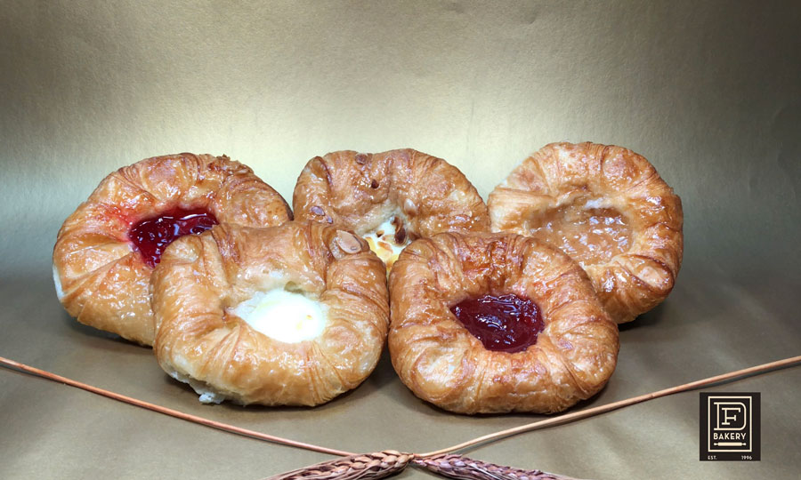 Assortment of Large Danishes from DF Bakery