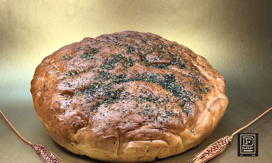 Italian Herbs Topped Focaccia by DF Bakery